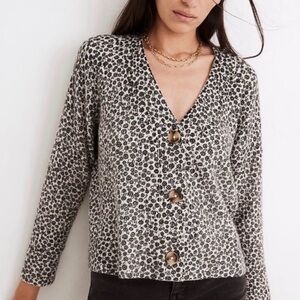 Madewell Vintage Ditsy Cameron Cardigan S Wool Alpaca Cottagecore Sweater